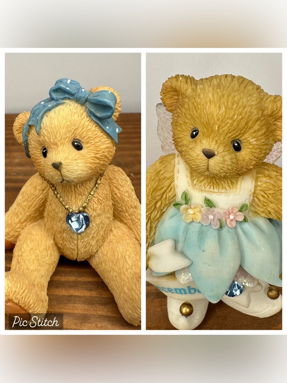VTG Cherished Teddies LITTLE SPARKLES & LITTLE TWINKLES DECEMBER Birthstone Bear